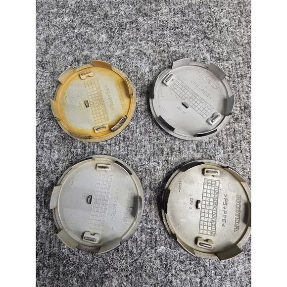 Center Caps Lot of 4 Honda OEM Black 275in PS PPE Hub Dust Wheel Covers #80 - Picture 7 of 8